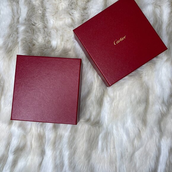 Cartier Red Jewelry Box – Authentic Empty 5" x 5.25" Packaging Case – Classic Lu - Picture 6 of 6